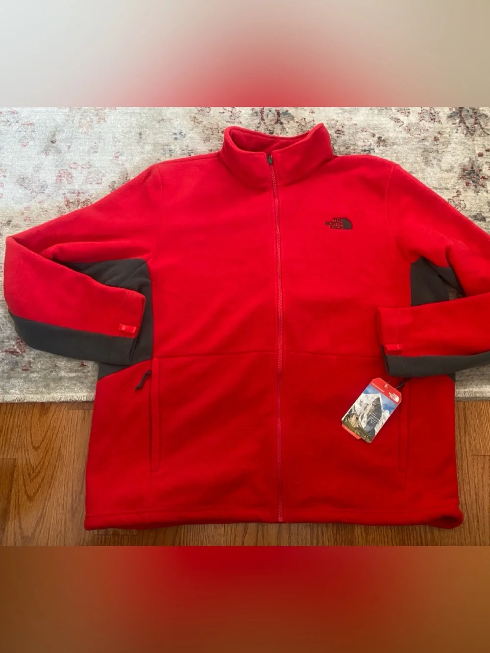 The North Face Men's khumbu 2 Red Full-Zip Fleece Jacket NWT 2XL
